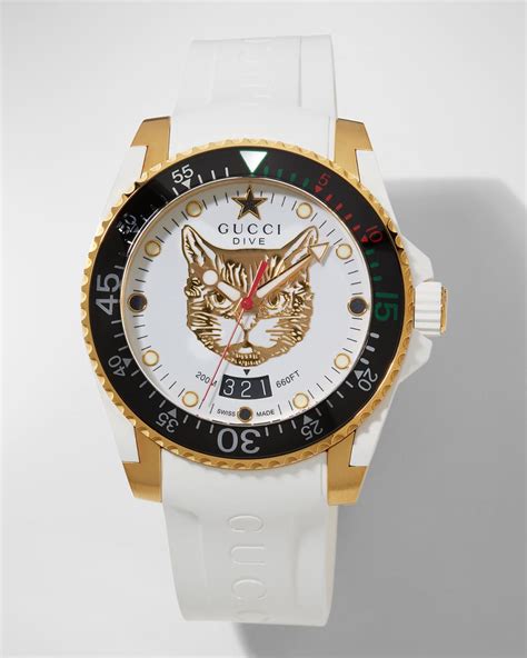 gucci dive watch white